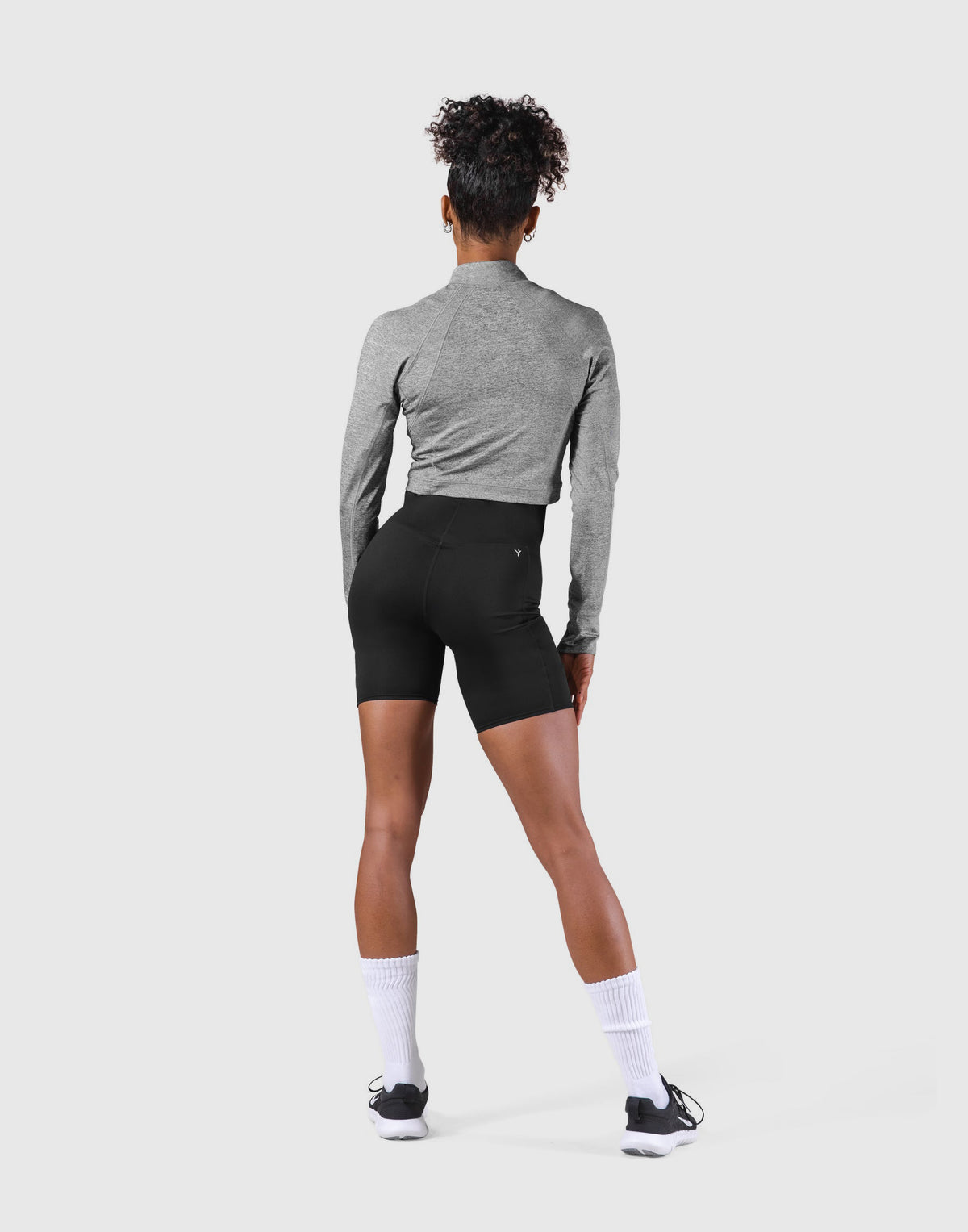Slim Fit Half Zip Long Sleeve - Grey