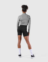 Slim Fit Half Zip Long Sleeve - Grey