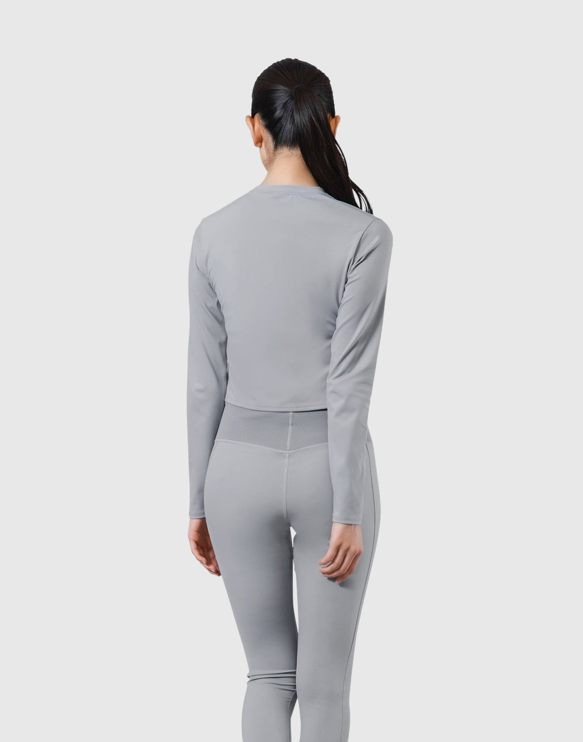 Stretch Slim Long Sleeve T-Shirt - Grey