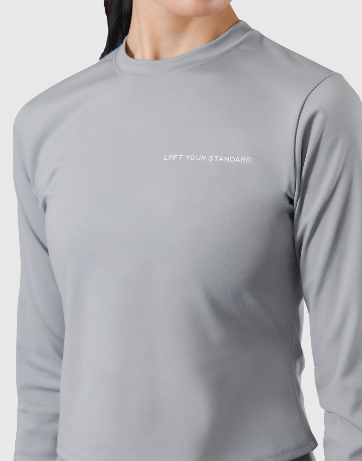 Stretch Slim Long Sleeve T-Shirt - Grey