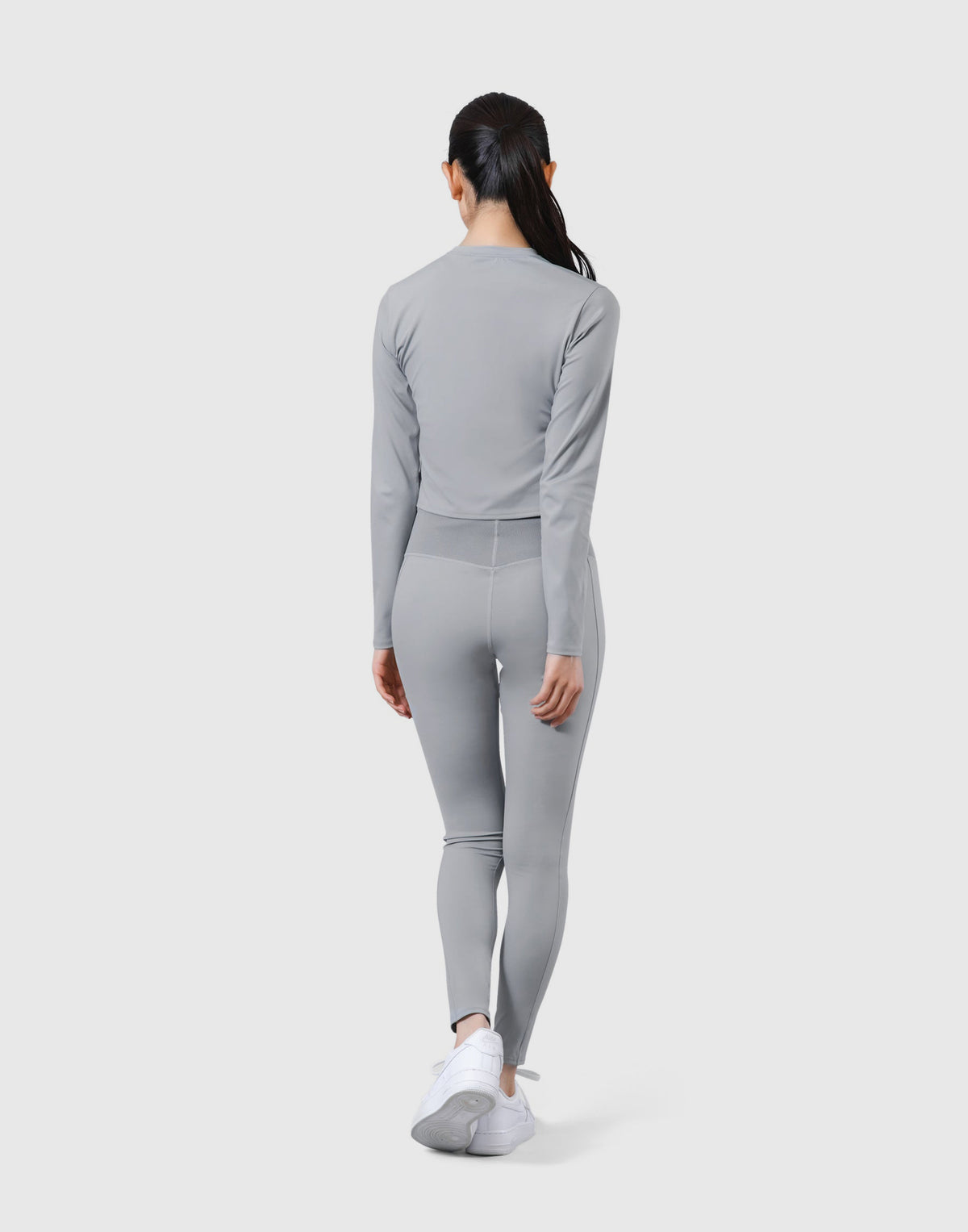 Stretch Slim Long Sleeve T-Shirt - Grey