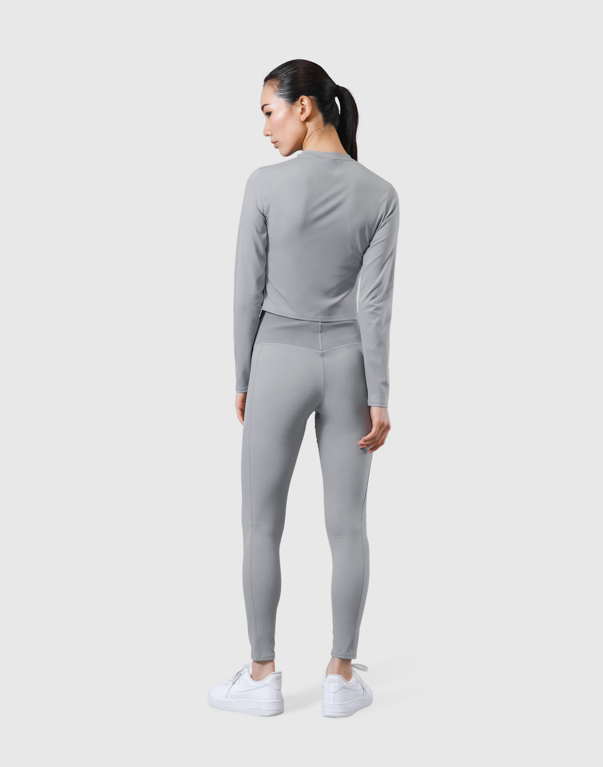 Stretch Slim Long Sleeve T-Shirt - Grey