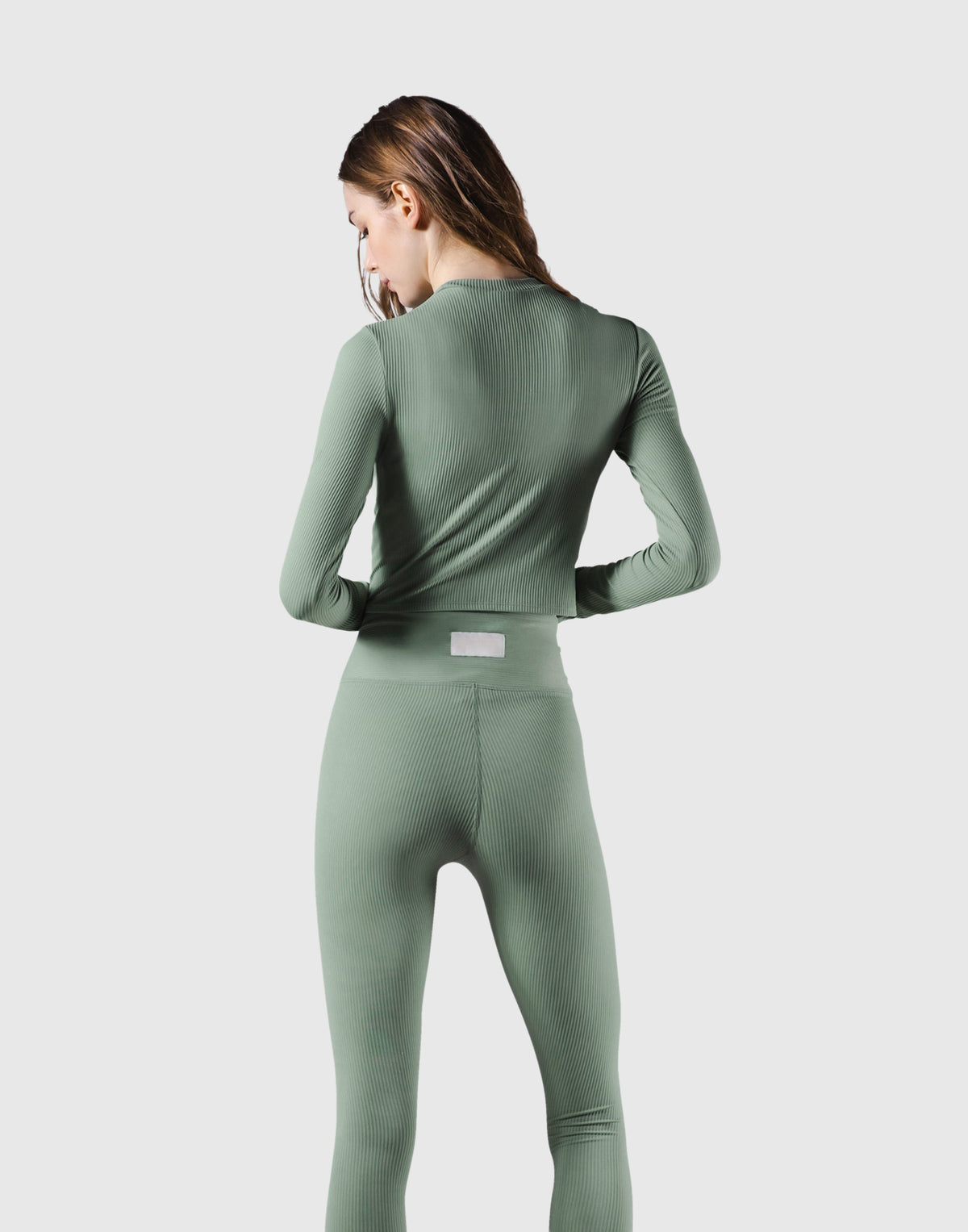 Ribbed Long Sleeve T-Shirt - Melty Green