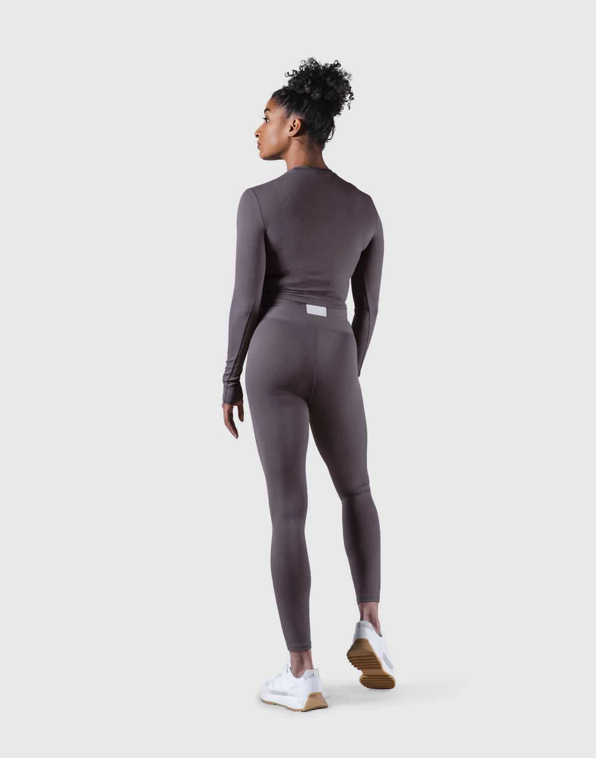 Ribbed Long Sleeve T-Shirt - Ash Grey