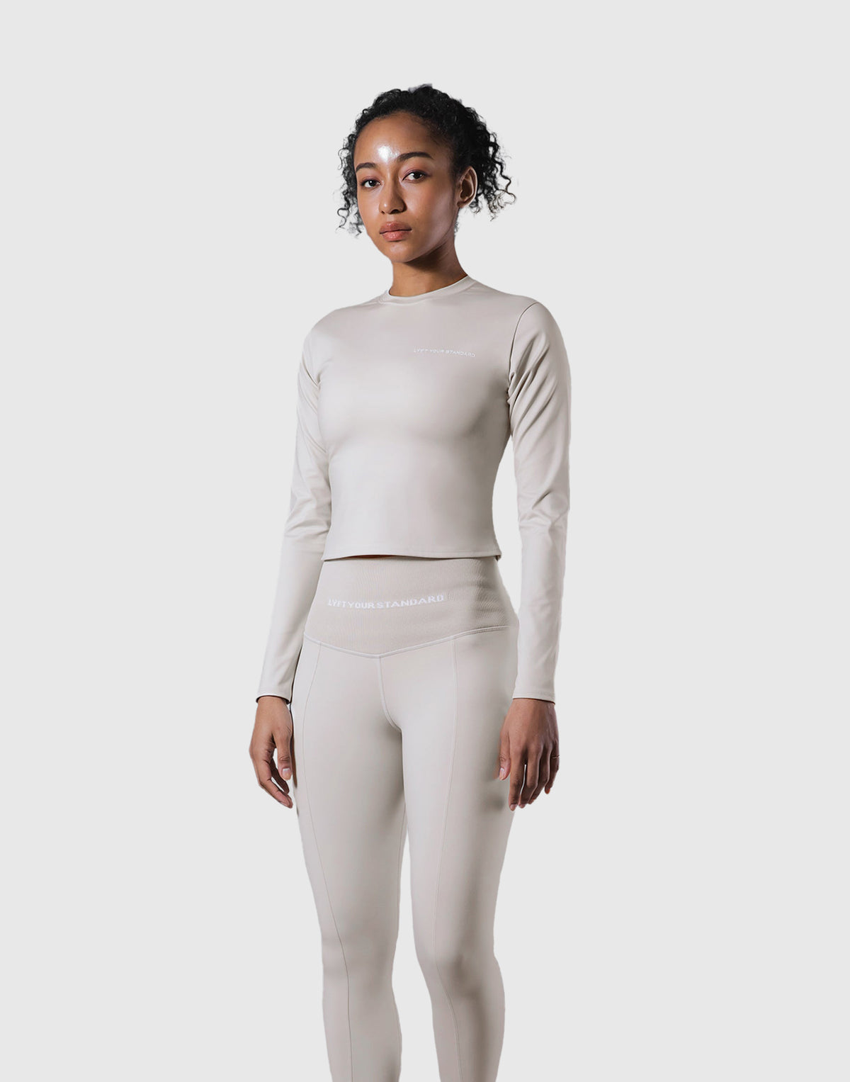 Stretch Slim Long Sleeve T-Shirt - Ivory