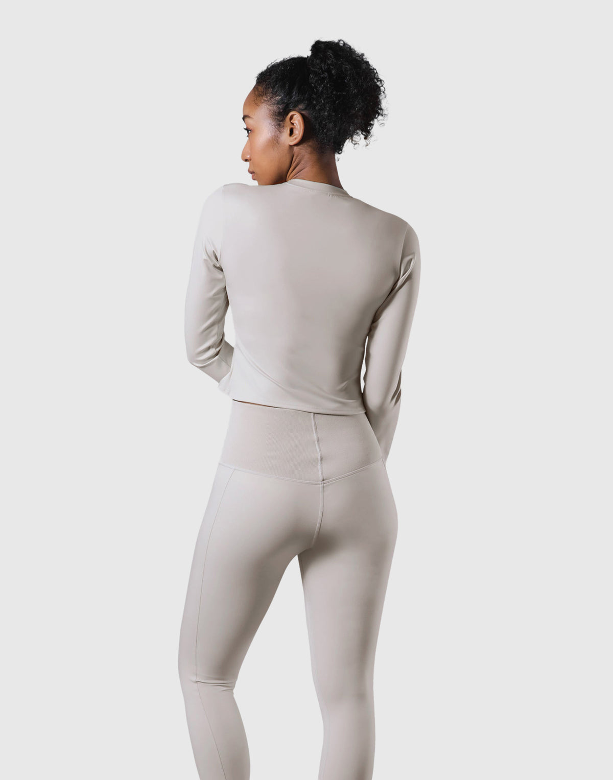 Stretch Slim Long Sleeve T-Shirt - Ivory