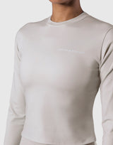 Stretch Slim Long Sleeve T-Shirt - Ivory