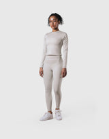 Stretch Slim Long Sleeve T-Shirt - Ivory