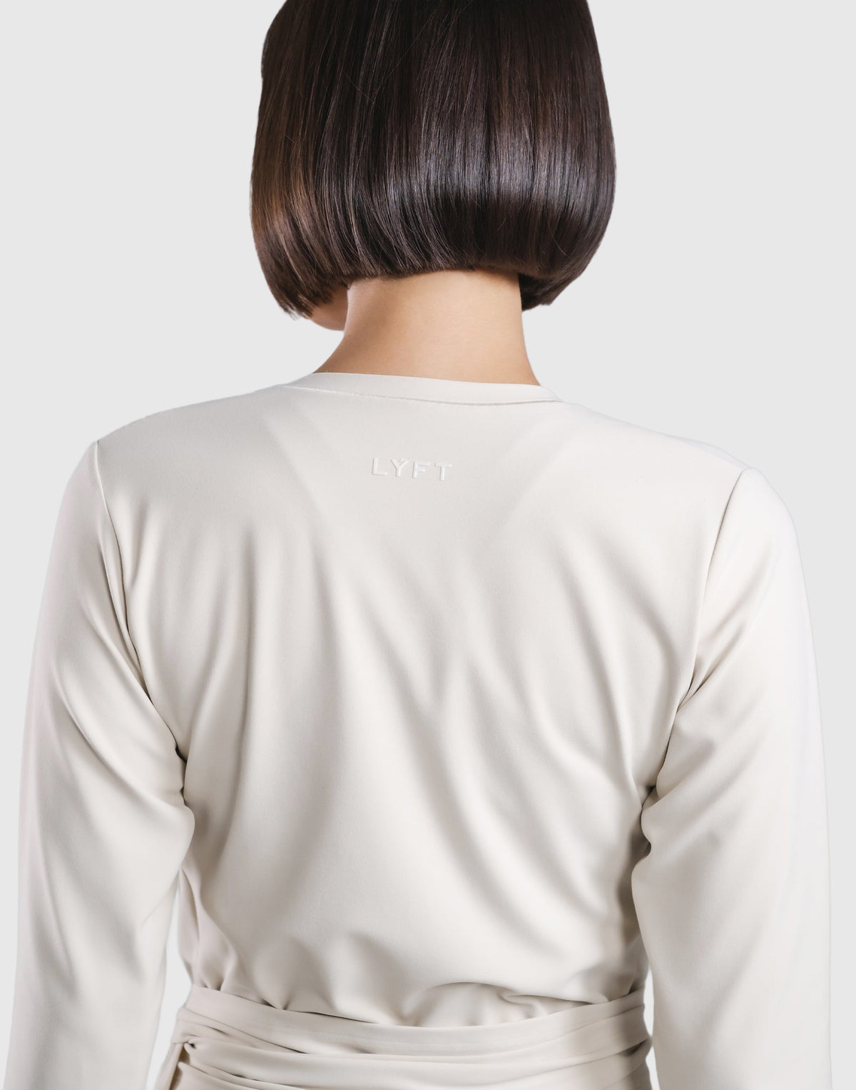 Comfortable Slim Wrap Top - Ivory