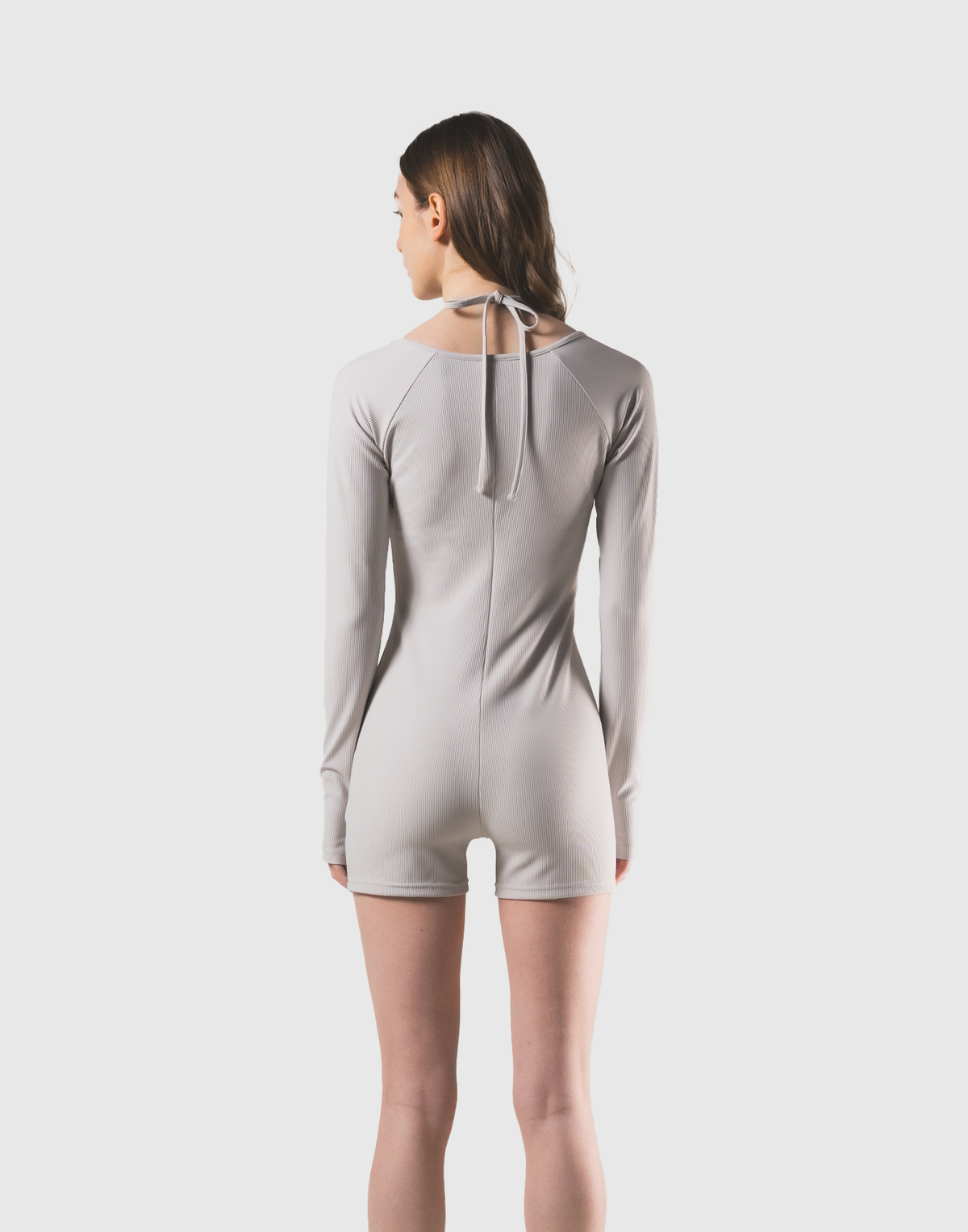 Square Neck Jumpsuit - Beige