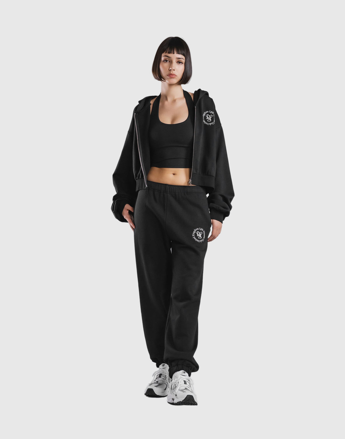 Sorona® Dolman Cropped Sweat Hoodie - Black