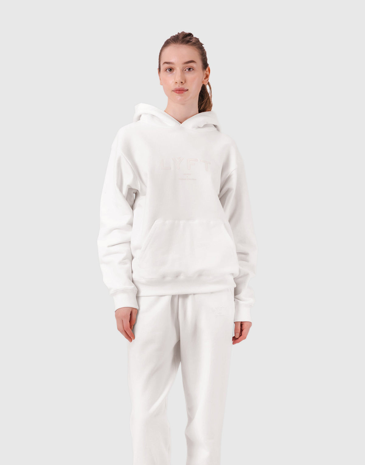 LÝFT Logo Sweat Hoodie - White