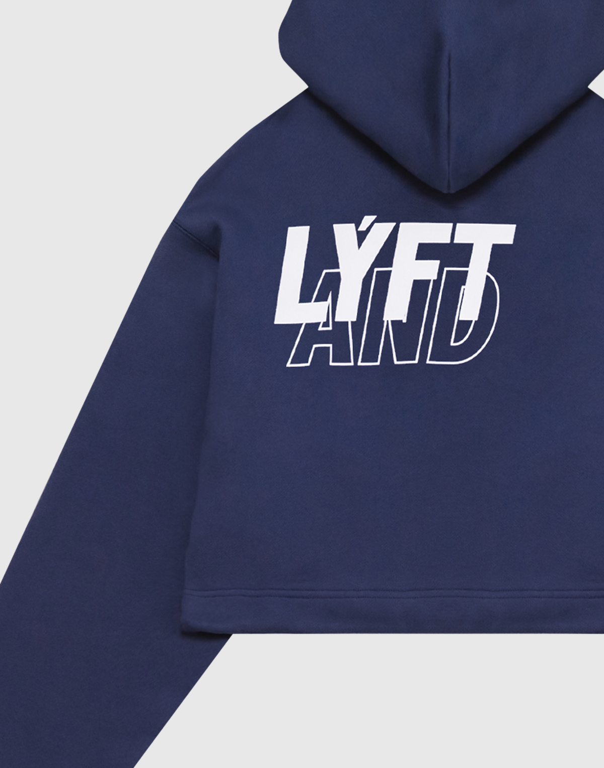 LÝFT × WIND AND SEA Wide Cropped Hoodie - Navy