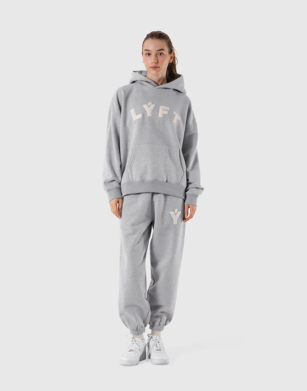 Pile Wappen Sweat Hoodie - Grey