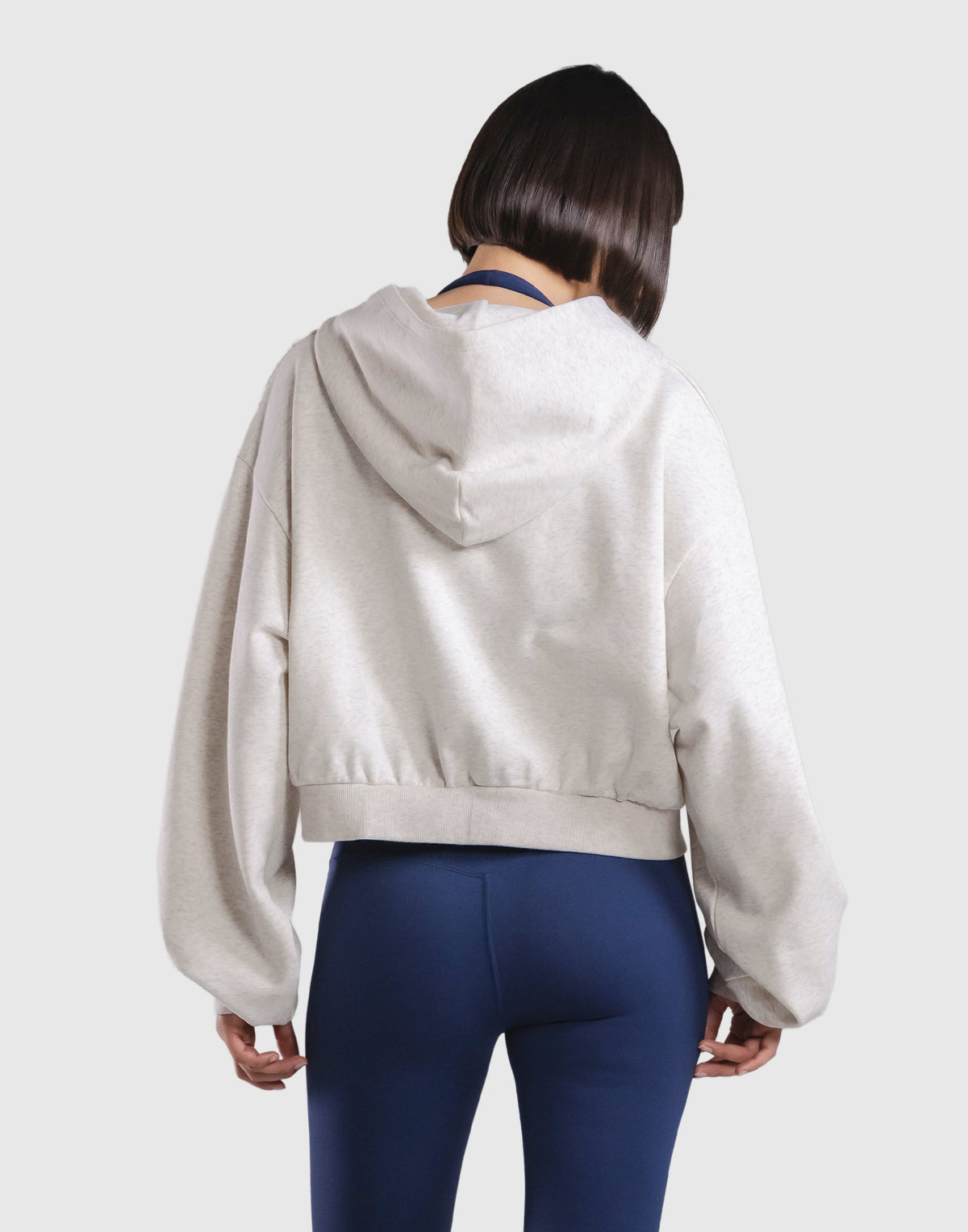 Sorona® Dolman Cropped Sweat Hoodie - Grey