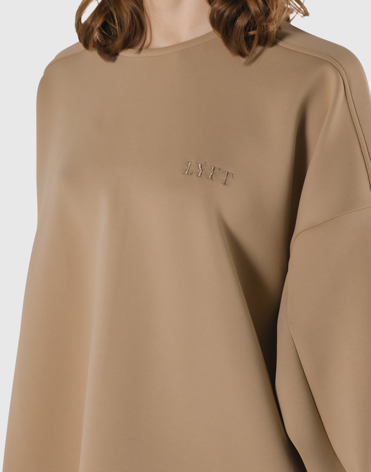 Double Knit Wide Pullover - Beige