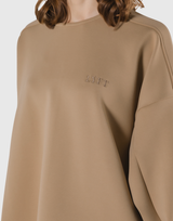 Double Knit Wide Pullover - Beige
