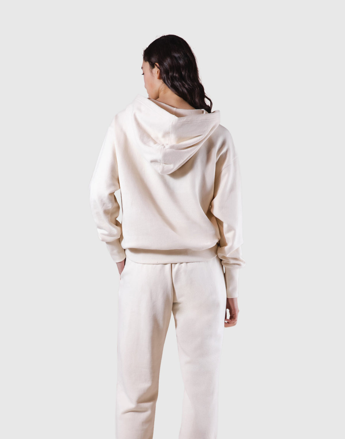 Relax Fit Sweat Hoodie - ivory