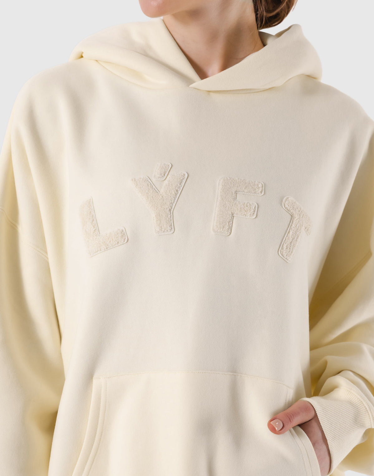Pile Wappen Sweat Hoodie - Ivory