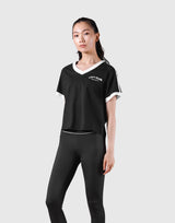 2Line V Neck T-Shirt - Black
