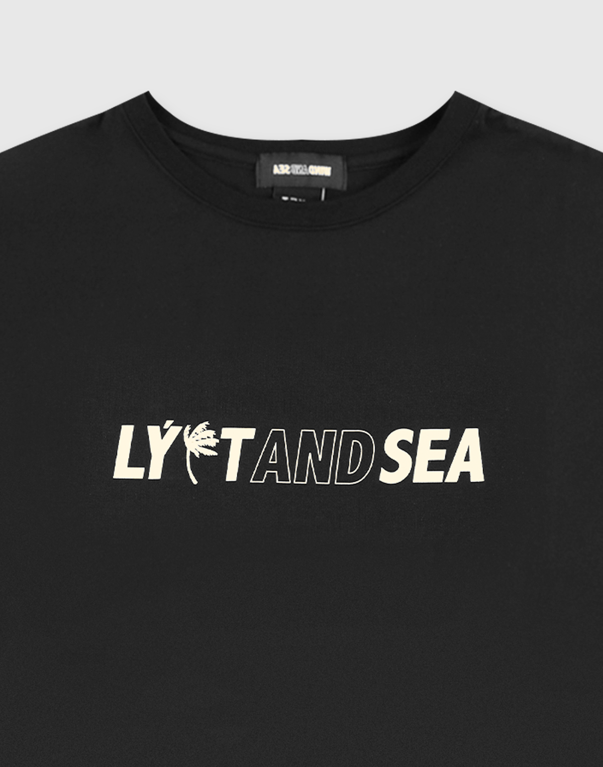 LÝFT × WIND AND SEA Limited Logo Wide Cropped T-Shirt - Black