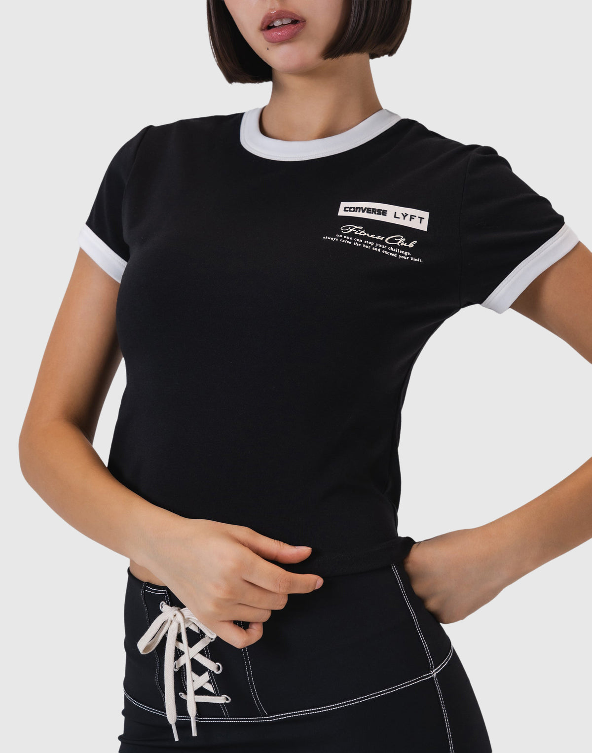 LYFT × CONVERSE Ringer T-Shirt - Black