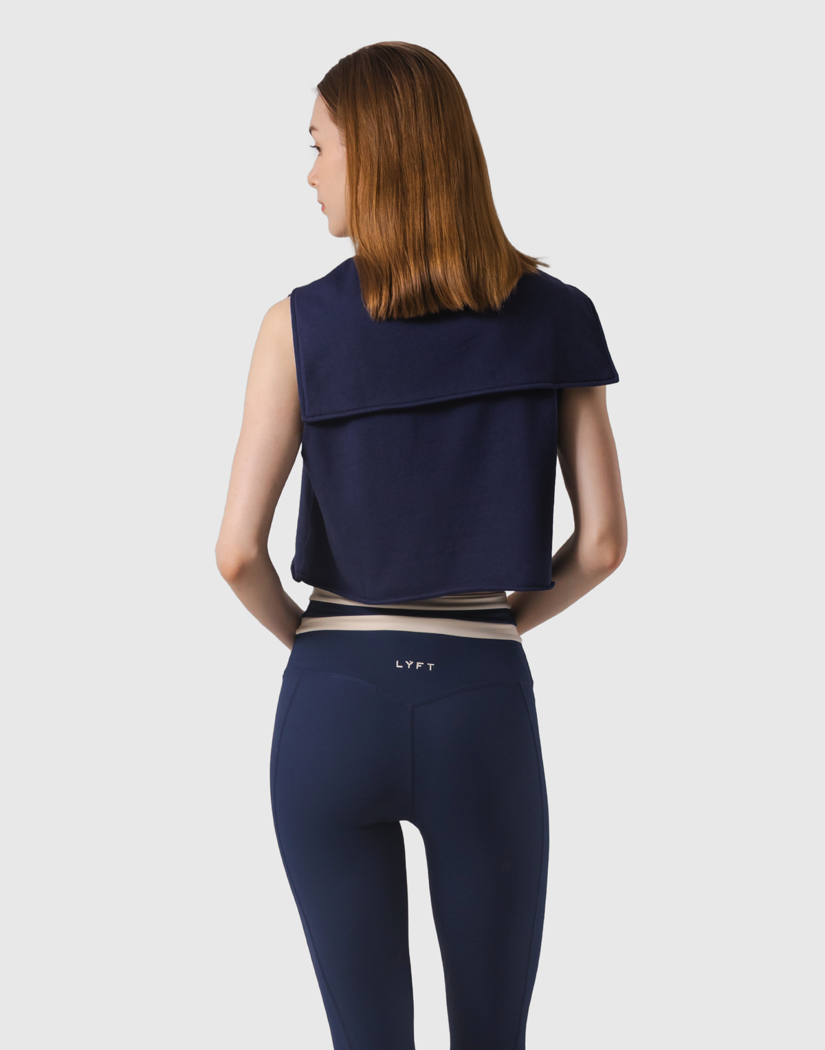 Sailor Collar Sweat No Sleeve - Navy