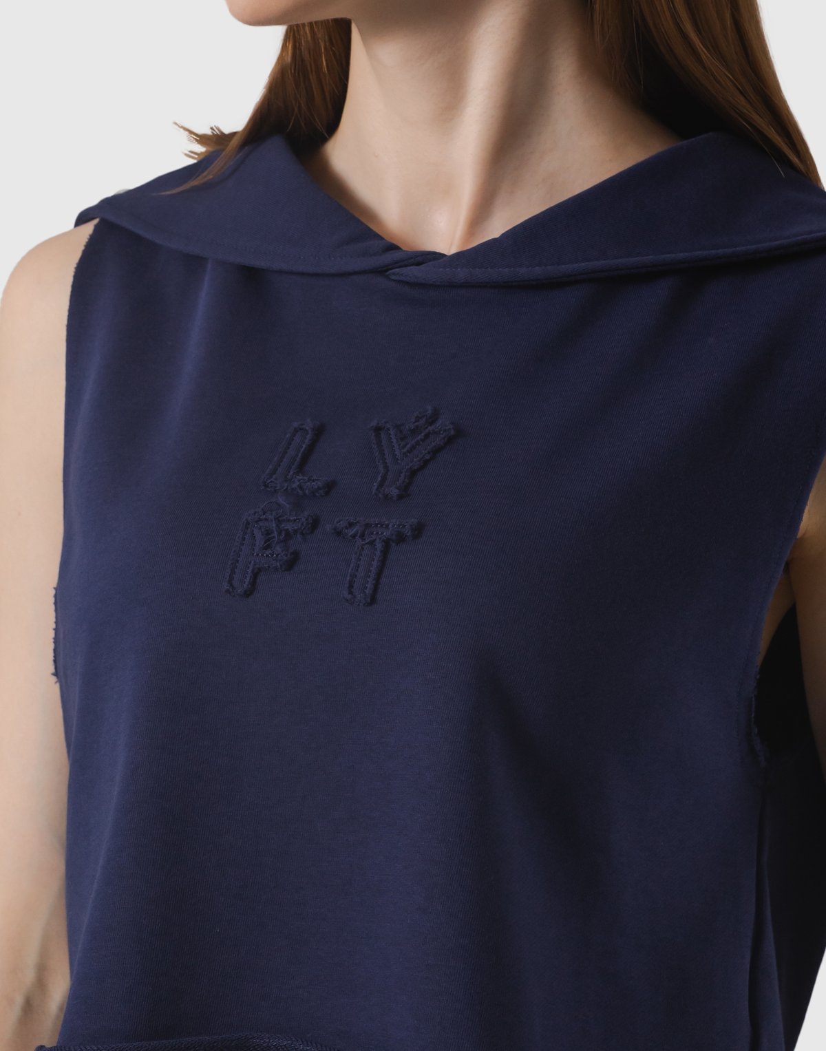 Sailor Collar Sweat No Sleeve - Navy