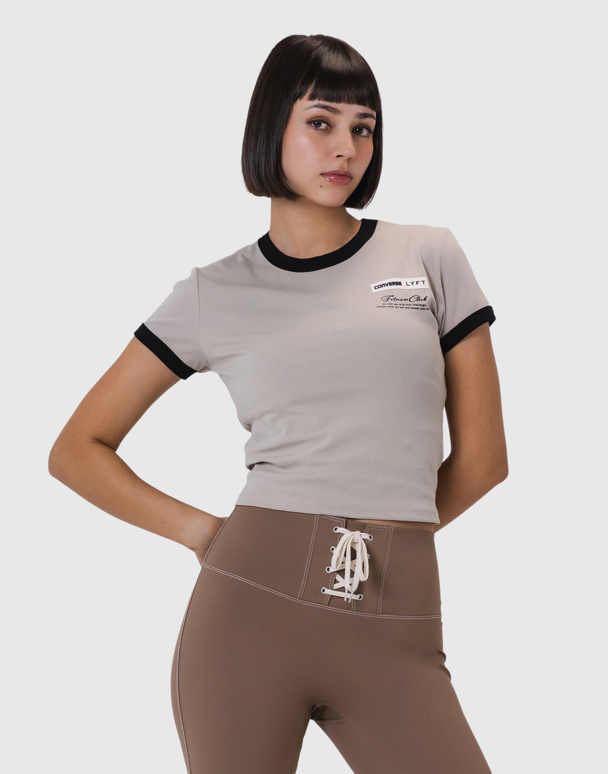 LYFT × CONVERSE Ringer T-Shirt - Grey