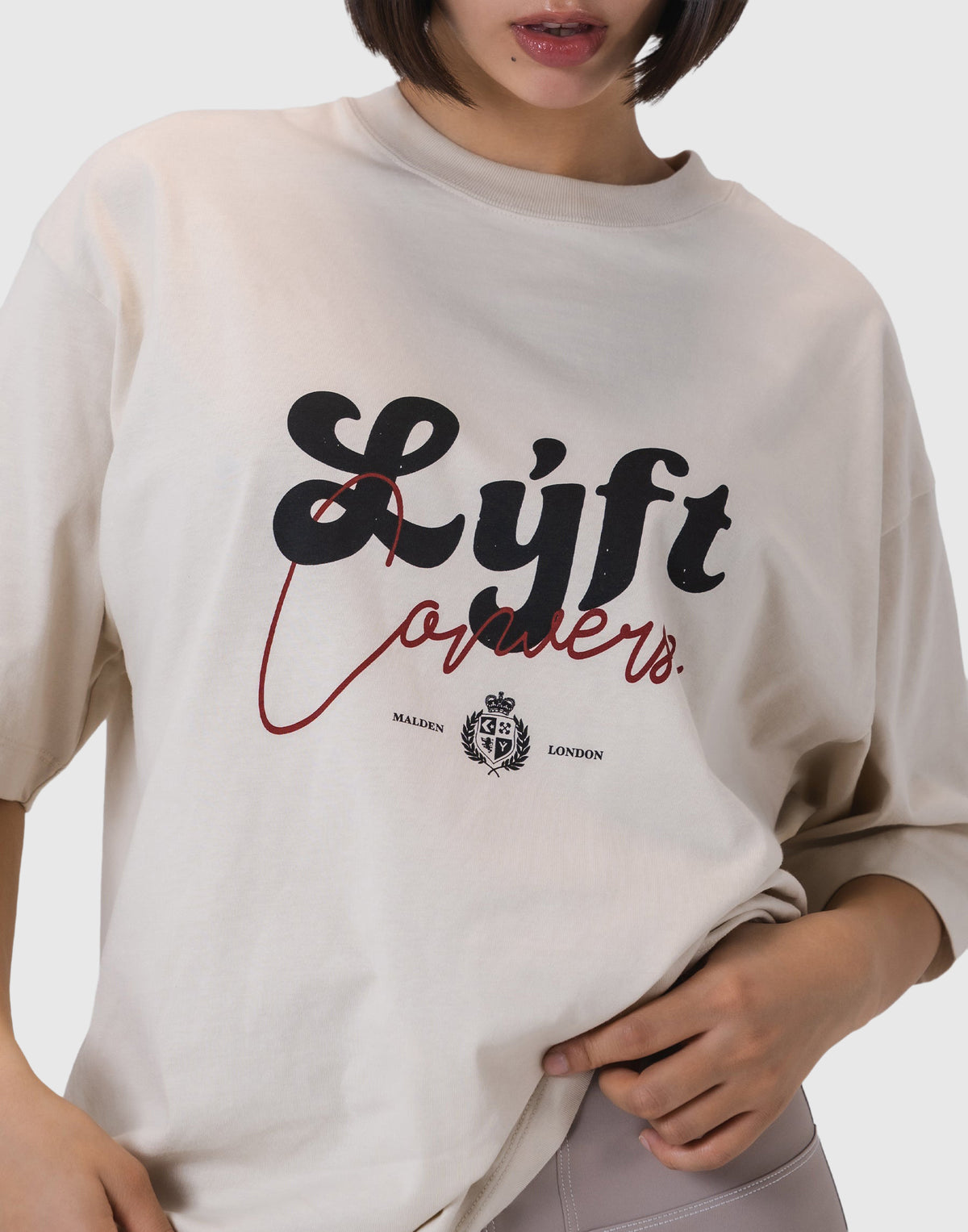 LYFT × CONVERSE Vintage Big T-Shirt - Beige