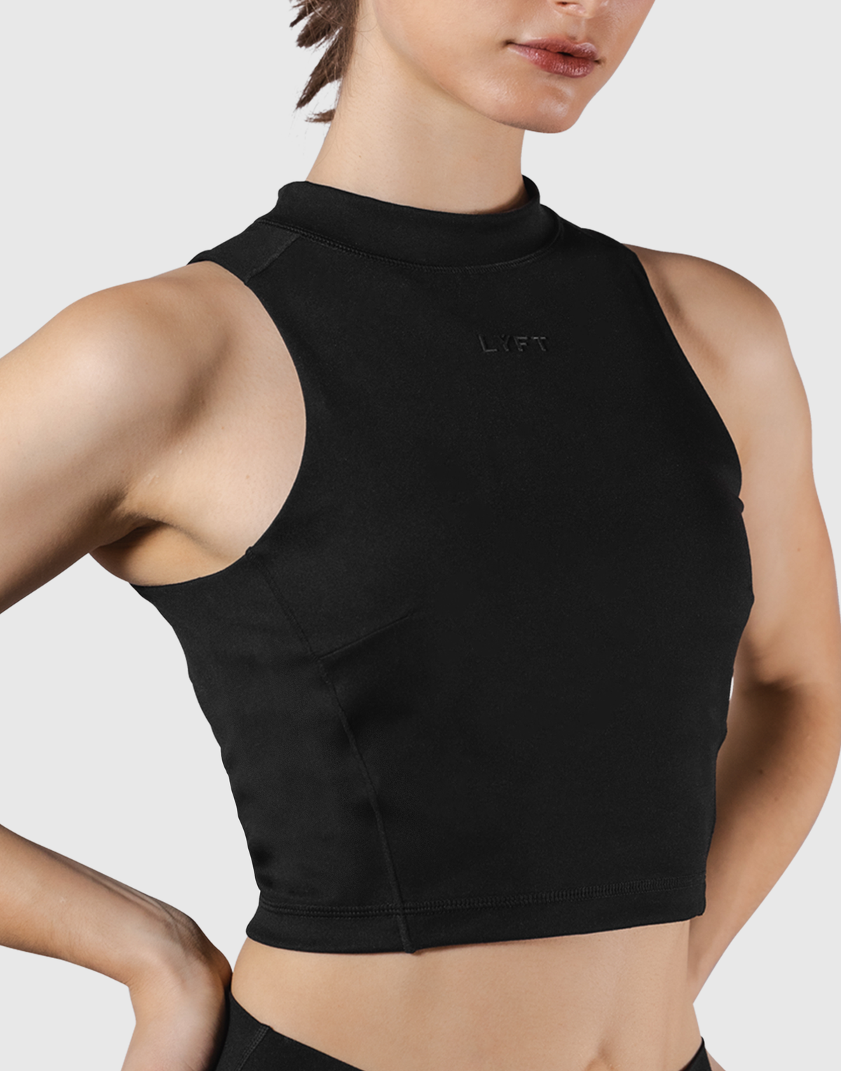Cup In High Neck Tanktop - Black