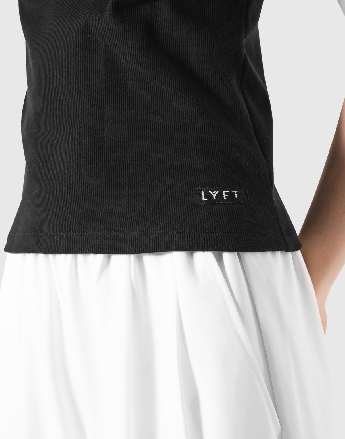 Cup In Rib Tanktop - Black
