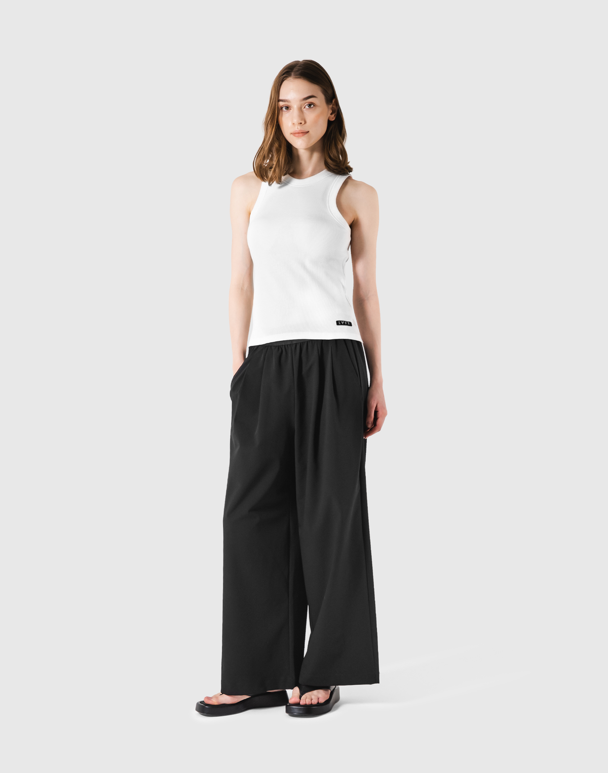 Cup In Rib Tanktop - White