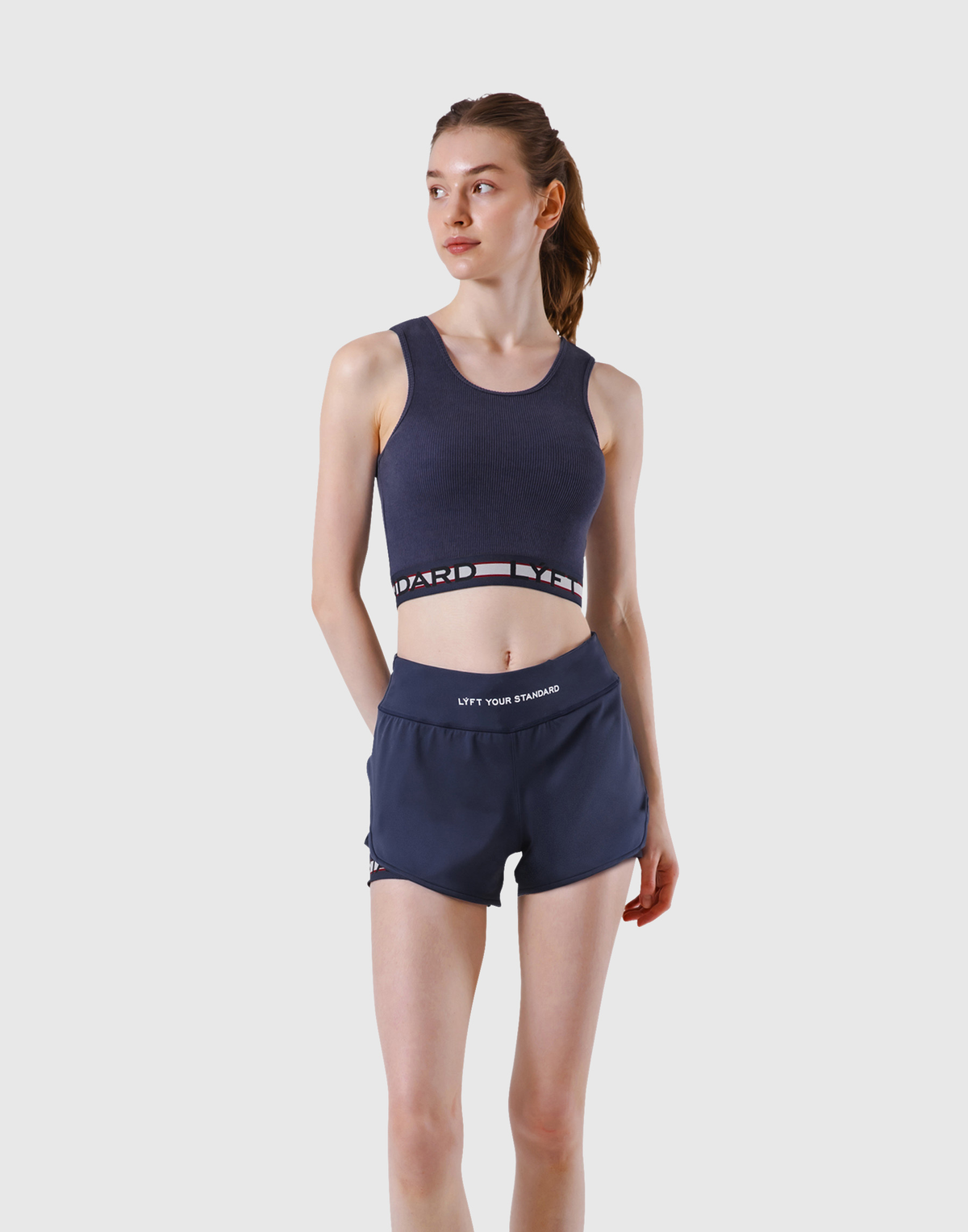Border Rib Woven Tanktop - Navy