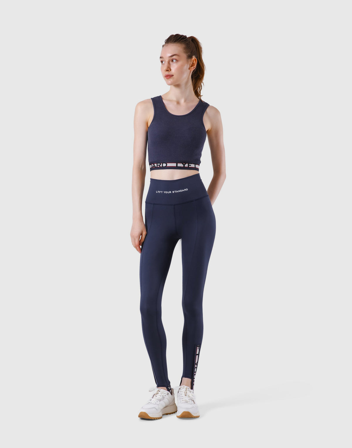 Border Rib Woven Tanktop - Navy