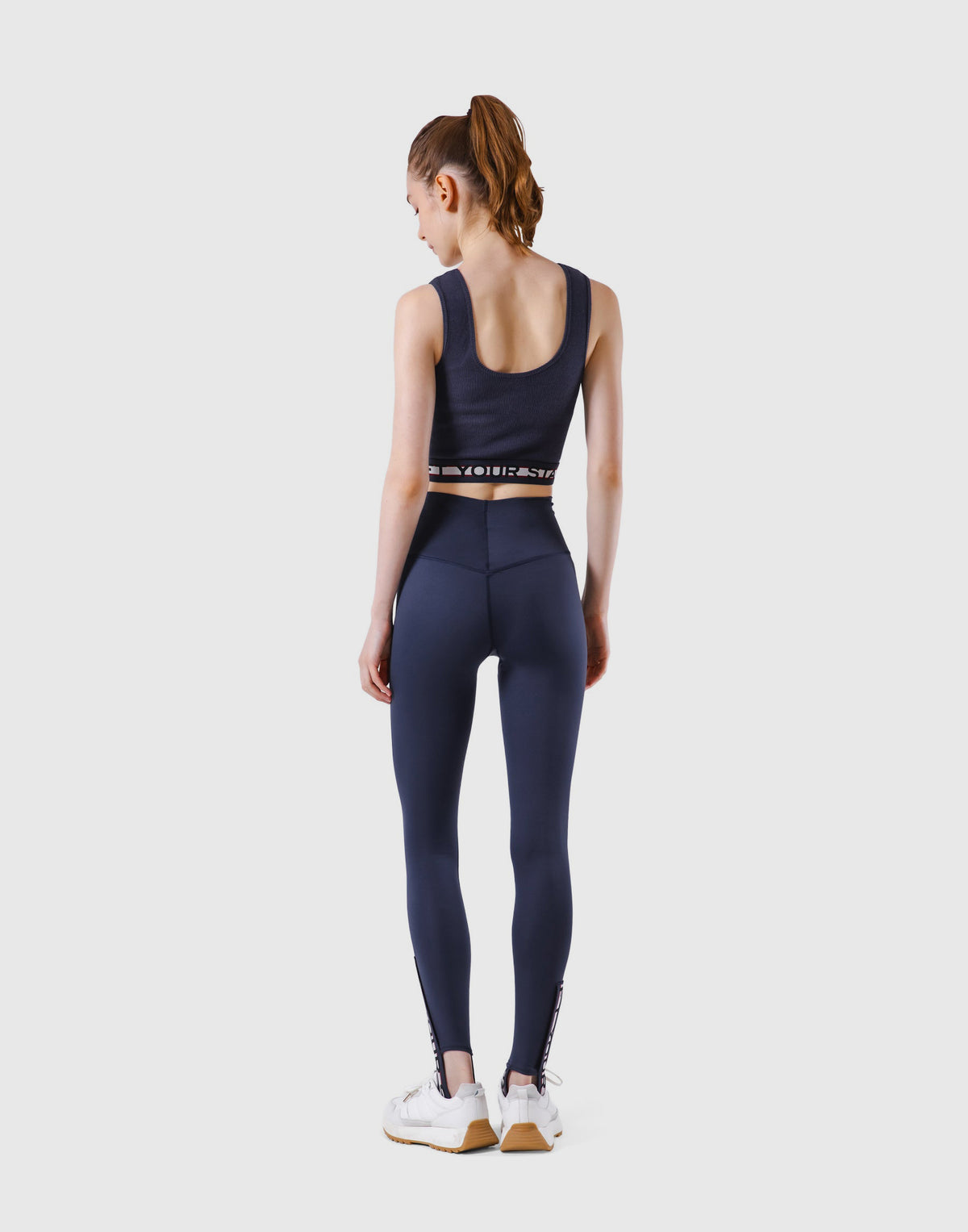 Border Rib Woven Tanktop - Navy