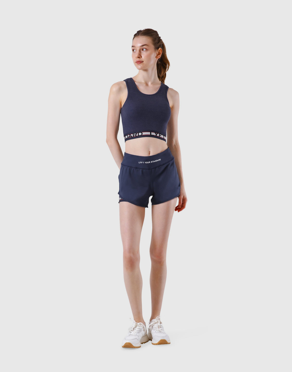 Border Rib Woven Tanktop - Navy