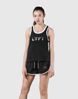 Piping No Sleeve Shirt - Black