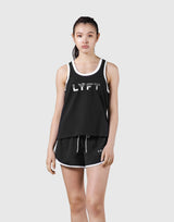 Piping No Sleeve Shirt - Black