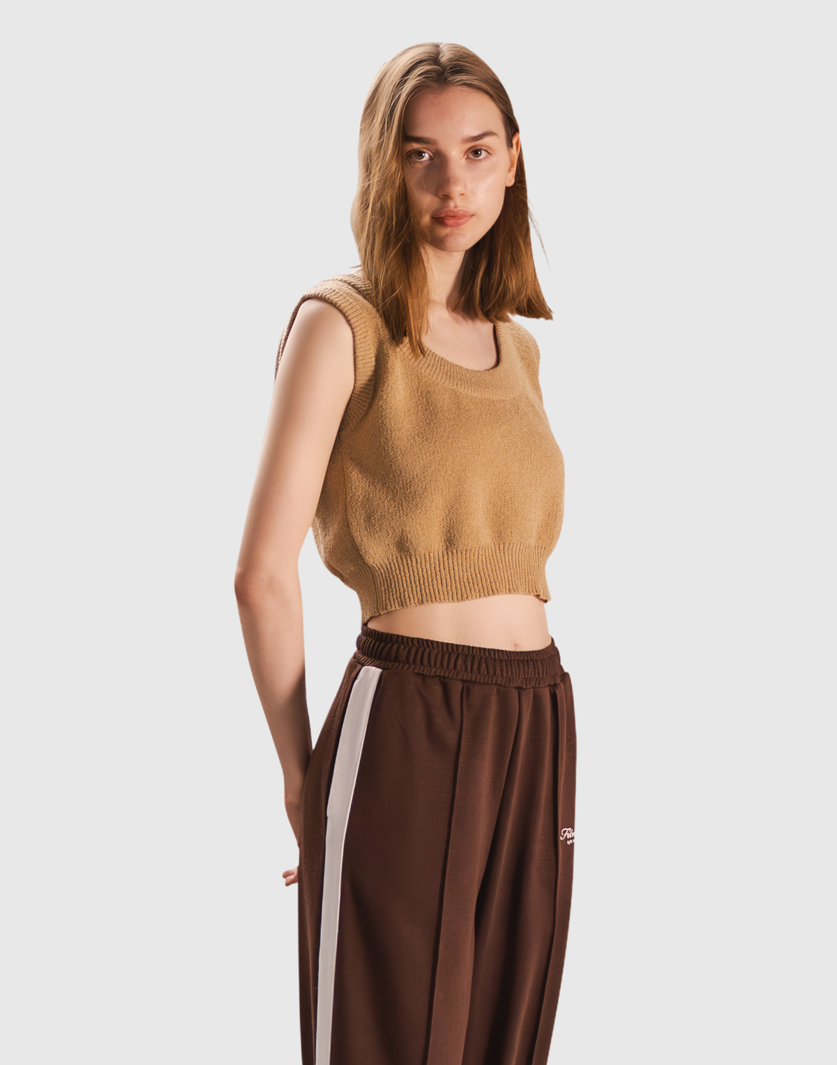 Boucle Knit Tanktop - Beige