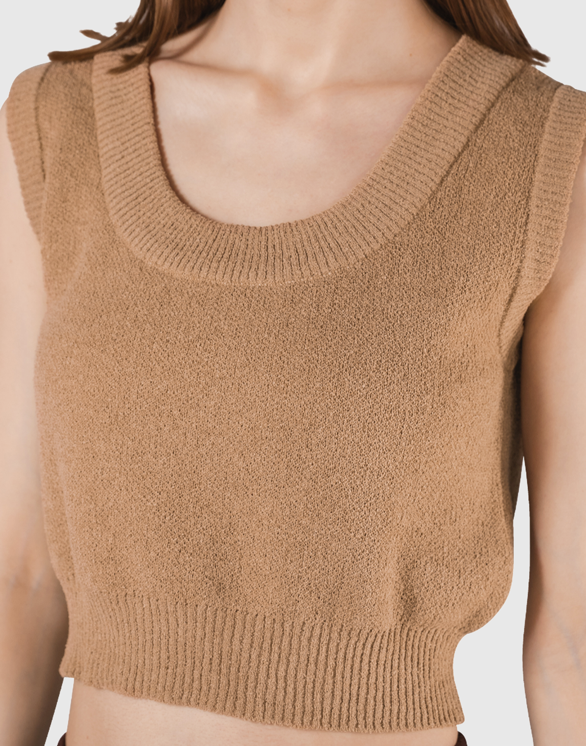 Boucle Knit Tanktop - Beige