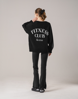 Back Logo Knit Pullover - Black