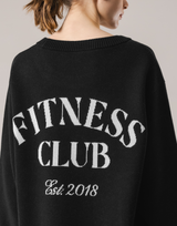 Back Logo Knit Pullover - Black