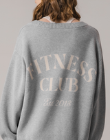 Back Logo Knit Pullover - Grey