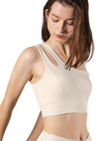 Cutout One Shoulder Bratop - Ivory