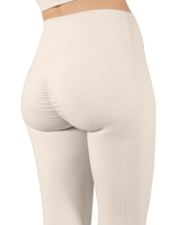 Peach Hip Line Leggings - Ivory