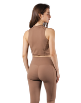Cup In High Neck Tanktop - Brown