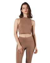 Cup In High Neck Tanktop - Brown