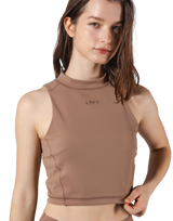 Cup In High Neck Tanktop - Brown