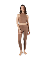 Cup In High Neck Tanktop - Brown